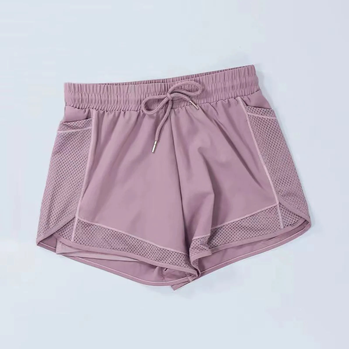 2 In 1 Running Athletic Shorts High Waisted Mesh Liner