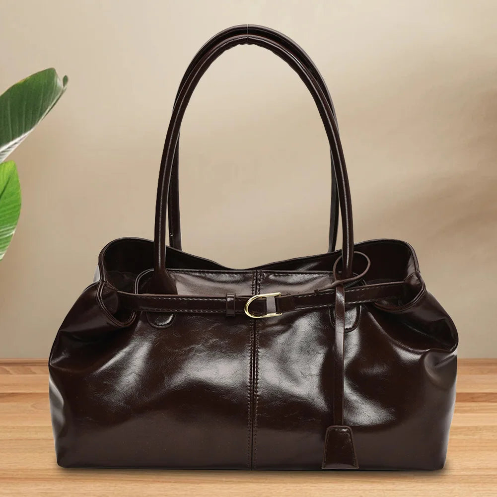 APWIKOGER PU Leather Hobo Handbag Slouchy Top Handle Satchel Bag