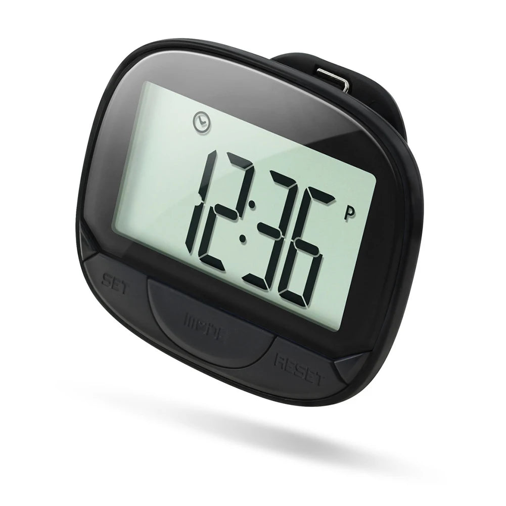 Clip On Electronic Pedometer Digital Step Tracker Large Screen