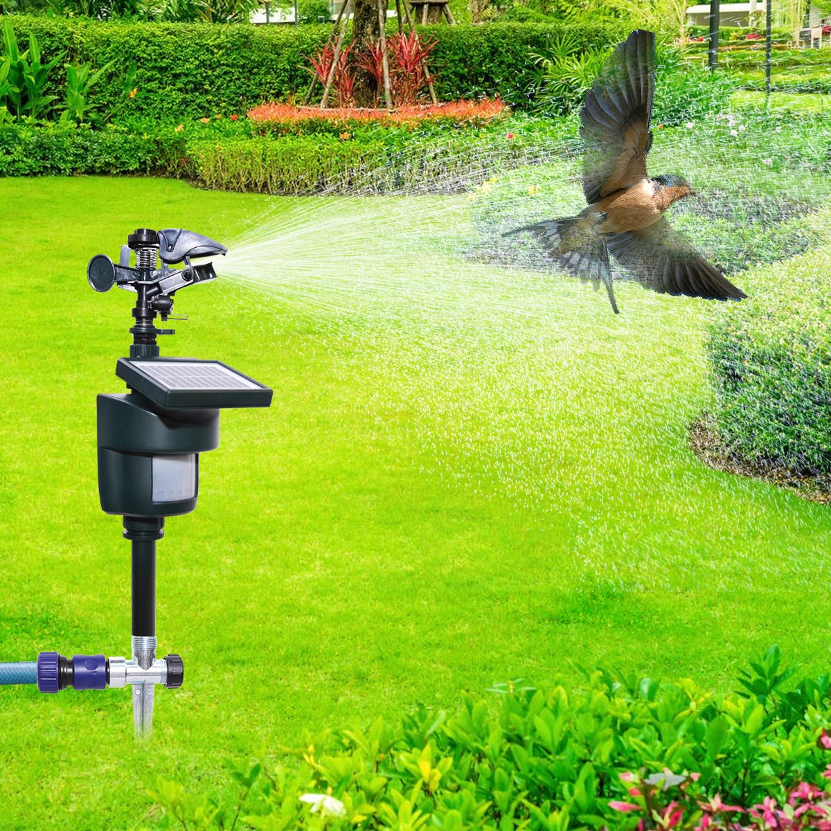 Yardeen Motion Activated Sprinkler With Solar Panels Outdoor Animal Deterrent - Louie's Joint