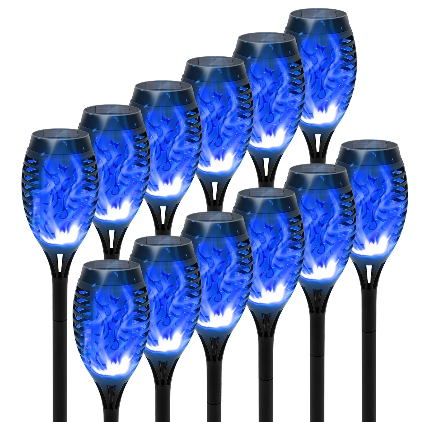 Solar Flame Torch Lights LED Flickering Outdoor Decoration