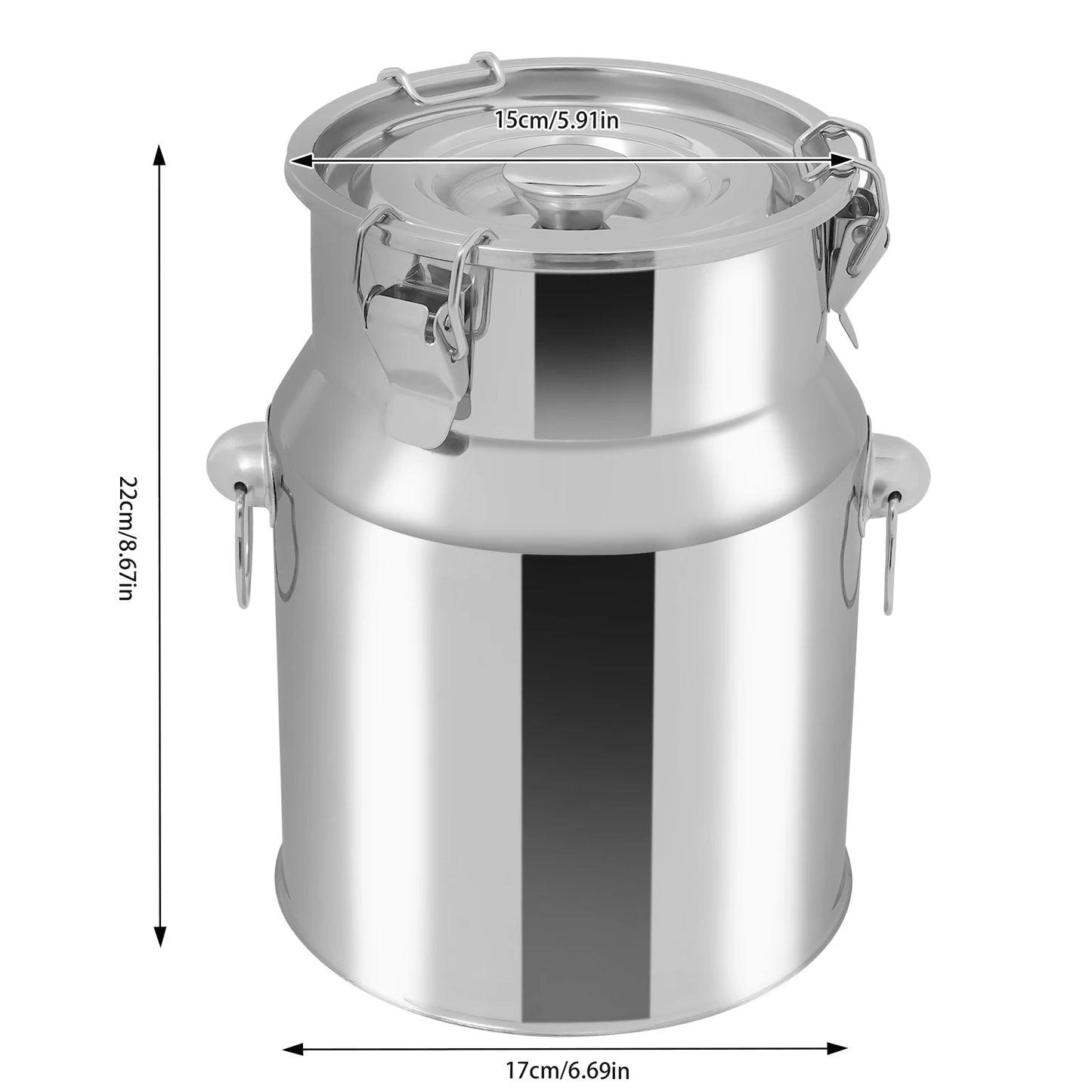Stainless Steel Airtight Food Storage Container 201 Grade