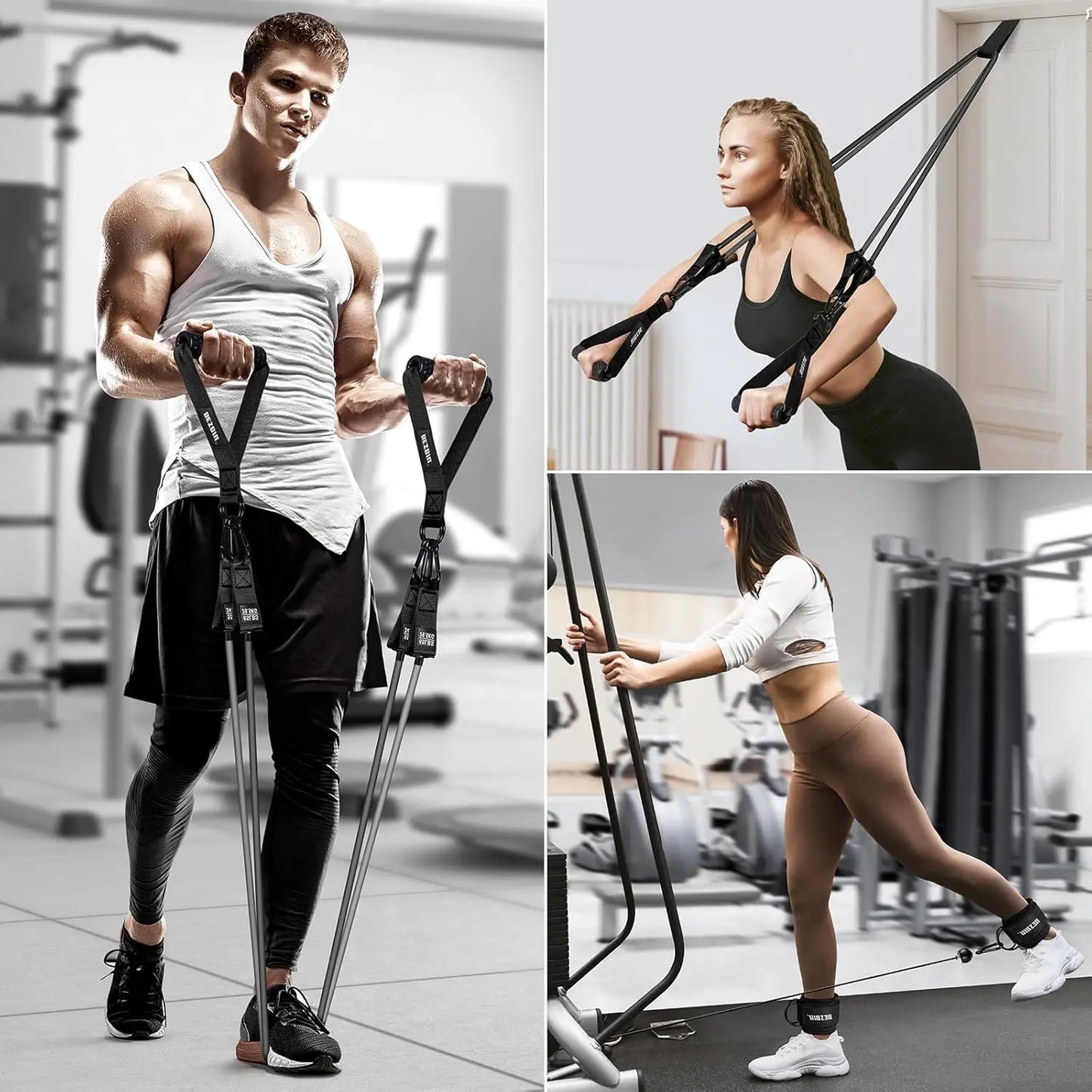 Heavy Resistance Bands Set for Home Gym Strength Training Kit