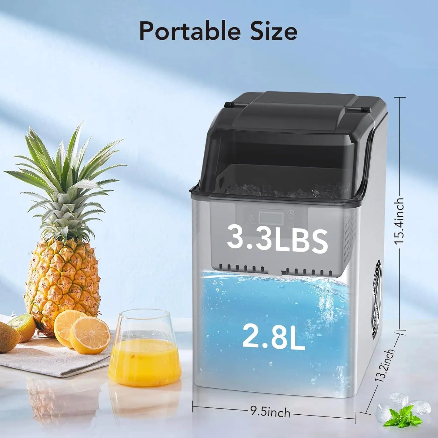 Acekool Countertop Ice Maker Portable Self Cleaning