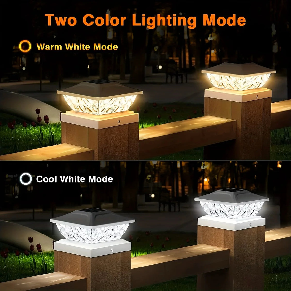 Outdoor Waterproof Villa Gate Fence Light Solar Light Outdoor Villa Column Lamp Fence Gate Pillar Head Led Lamp For House Garden
