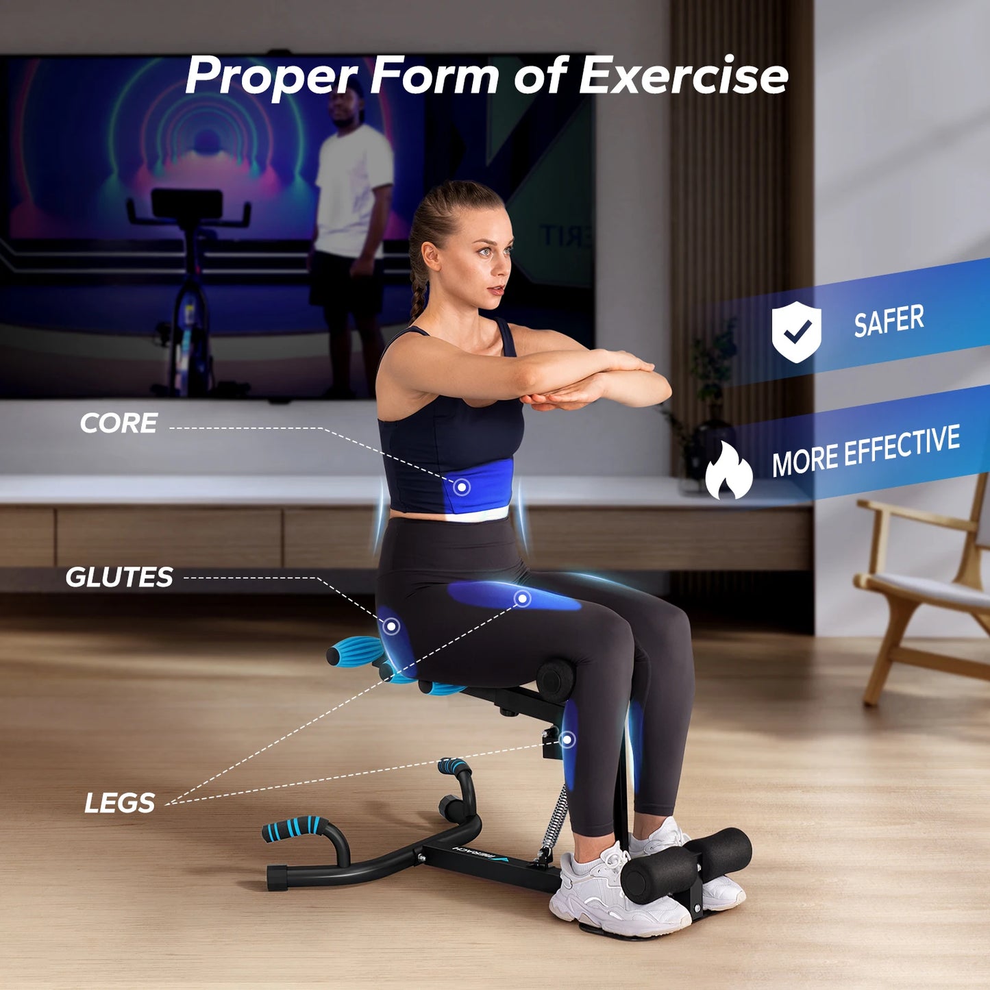 Merach Deep Squat Machine For Glutes Legs And Core Training