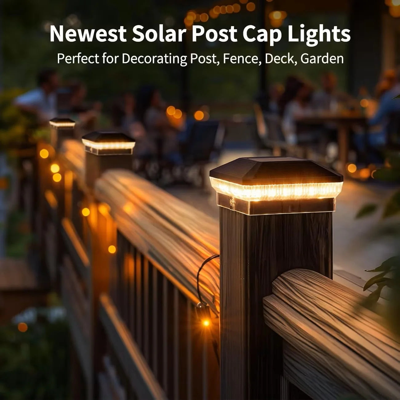 Solar Post Lights Outdoor 40 LEDs 30 Lumens For Fences