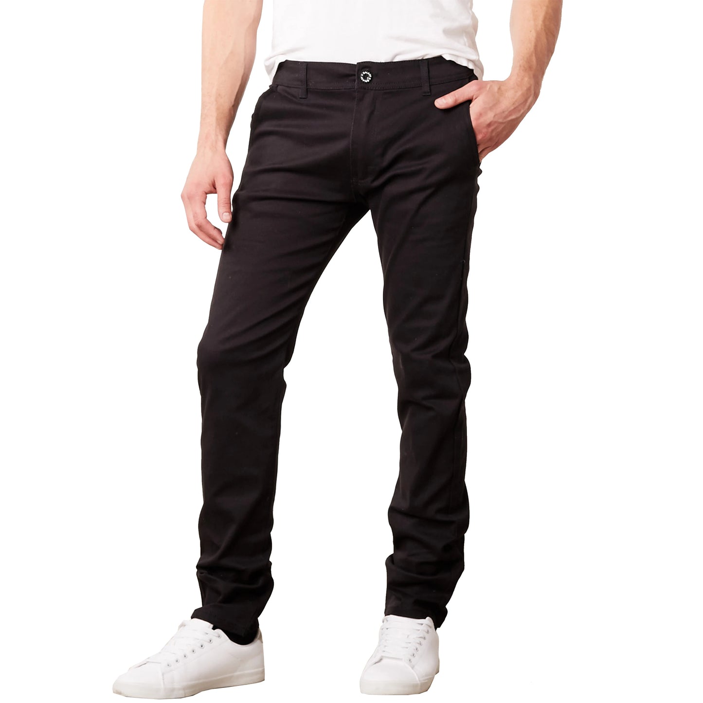 Men's Flat Front Stretch Chino Pants