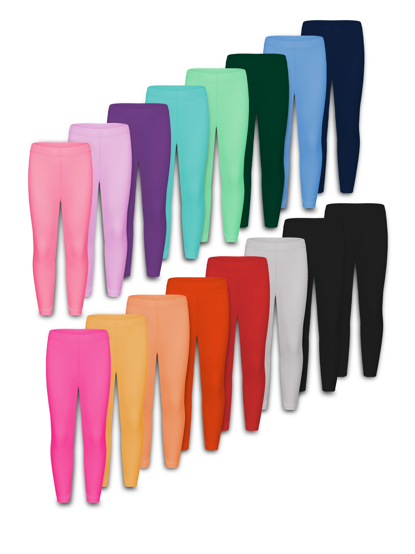 Girls Stretchy Leggings For Active Play Breathable Polyester Elastane