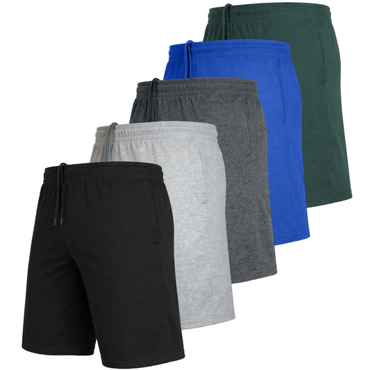 5-Pack Men’s Moder Fit Cotton Blend Lounge Shorts (S-3XL)