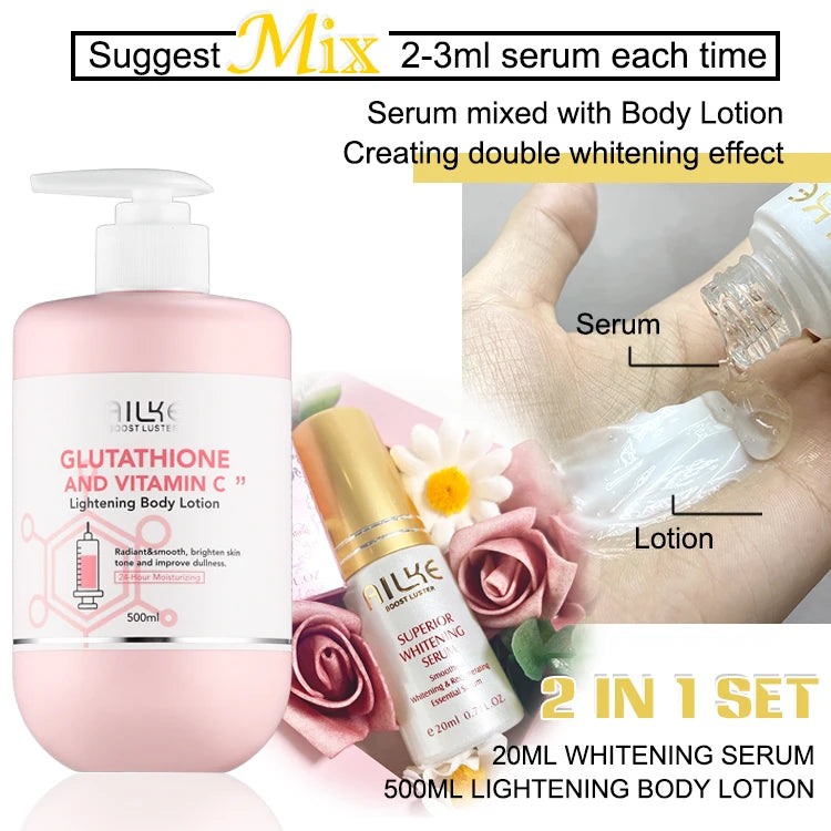 AILKE Whitening Facial Lotion With Vitamin C And Glutathione