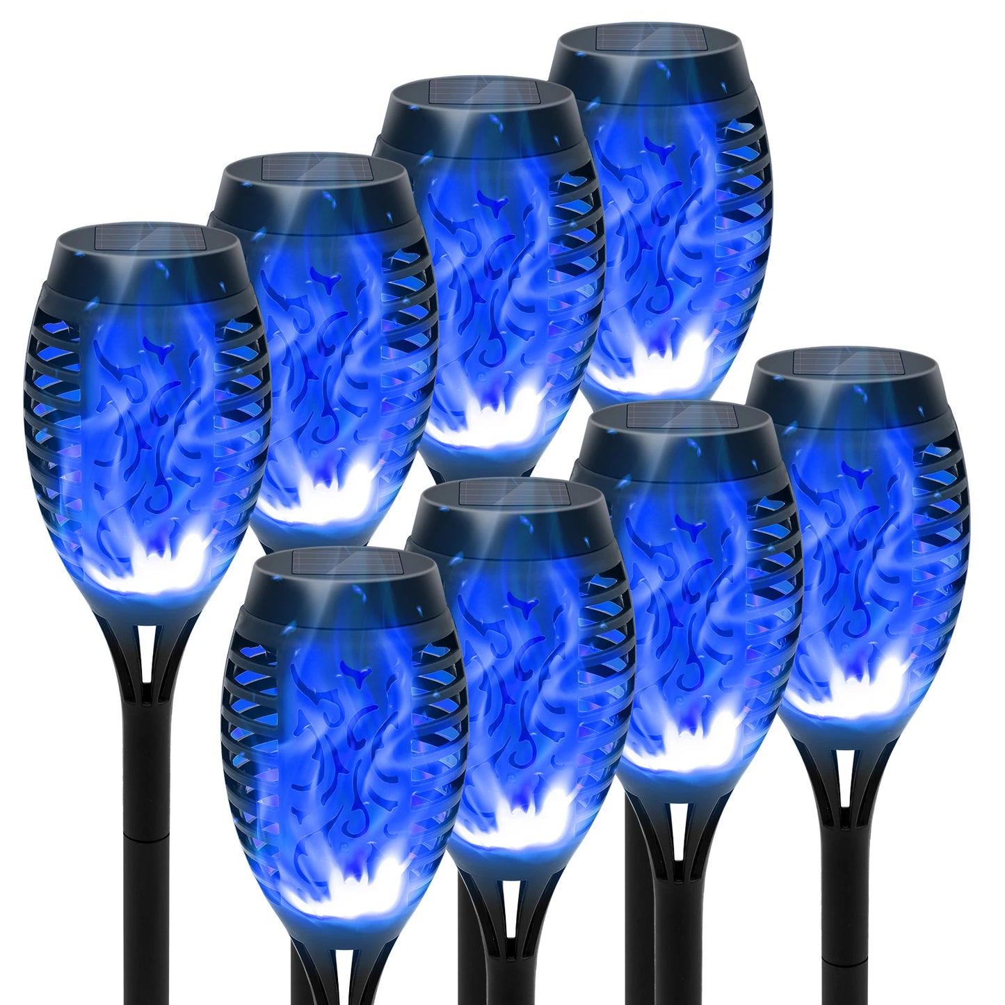 Solar Flame Torch Lights LED Flickering Outdoor Decoration