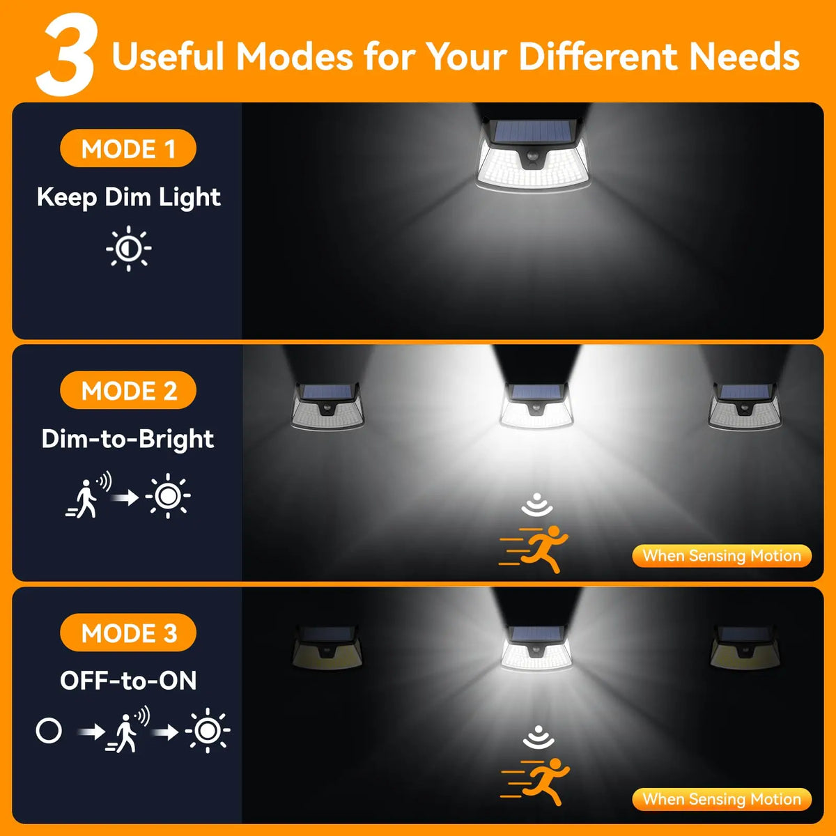 152LED Solar Motion Light Outdoor, 850LM Super Bright 3-Mode Motion Sensor Light, IP65 Waterproof, 270° Wide-Angle Security Light, Solar Powered Flood Lamp for Garden, Wall, Fence, and Garage (4 Pack)