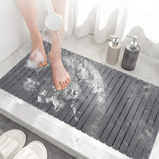 Non Slip Bathtub Shower Mat With Suction Cups And Drain Holes