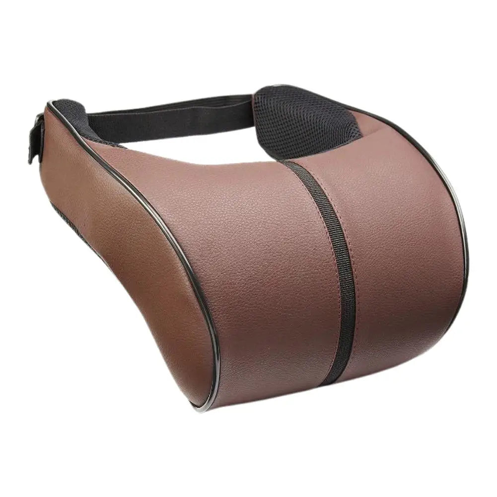 Adjustable Breathable Car Headrest Memory Cotton Car Cushion Leather Neck Pillow Car Waist Pad Automotive Decorative Products - Louie's Joint 