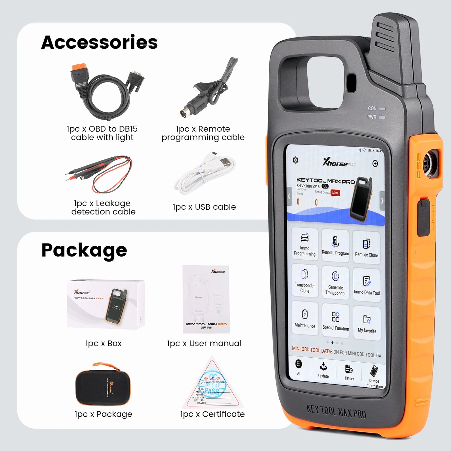 Xhorse VVDI Key Tool Max Pro With MINI OBD Function - Louie's Joint 