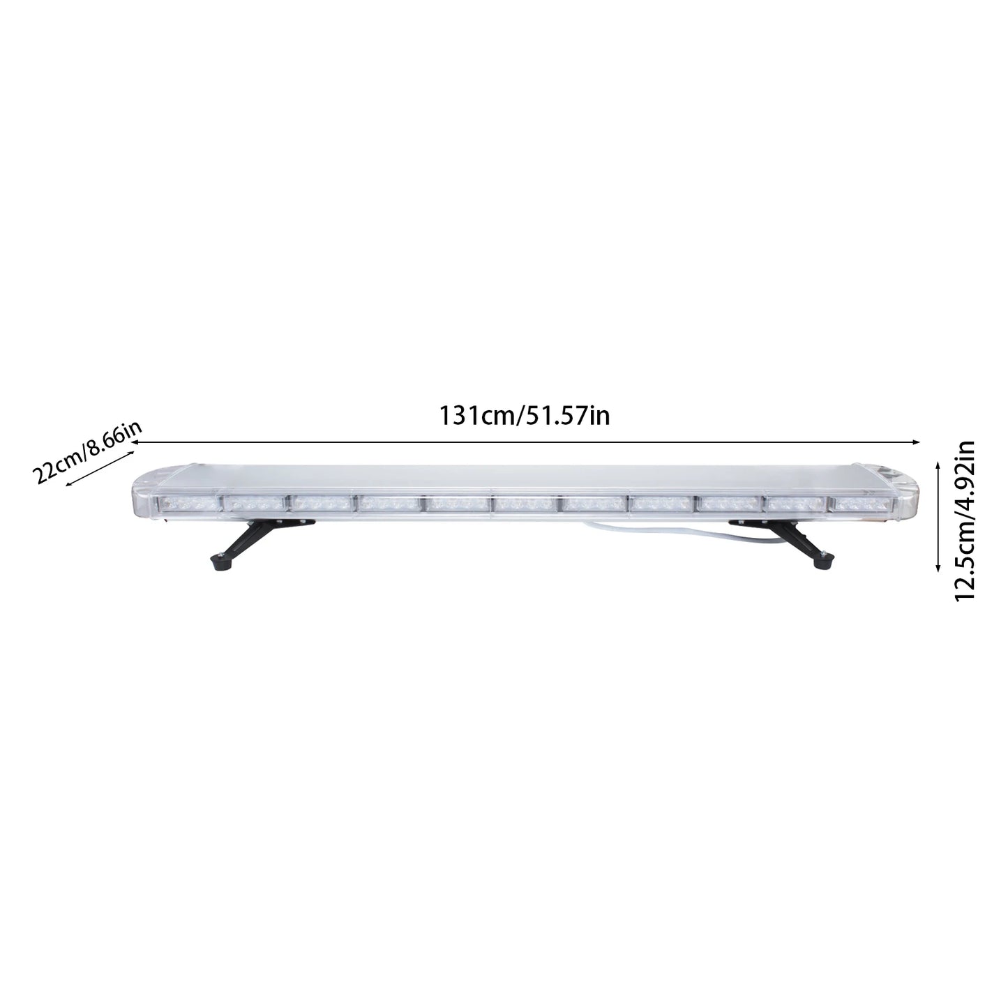 96 LED 360-Degree IP65 Waterproof Strobe Light Bar With Remote