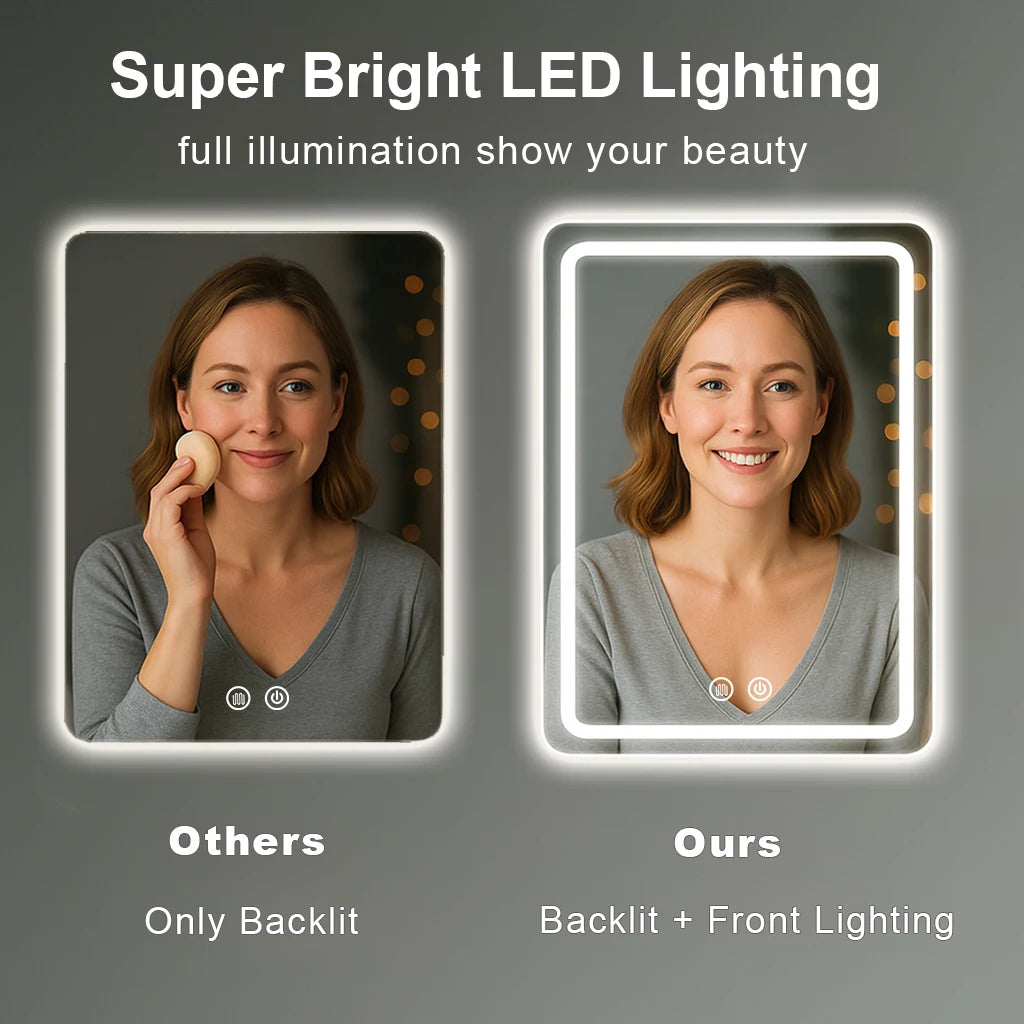 Mygiivovo LED Backlit Fogless Bathroom Vanity Mirror