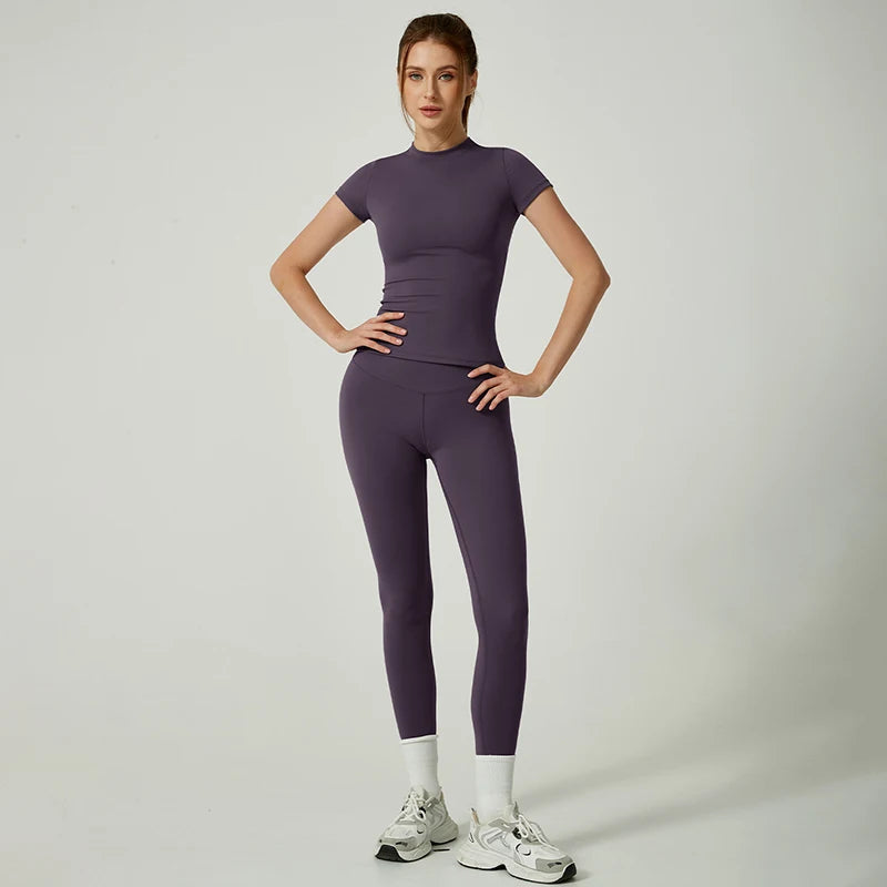 Wareball Yoga Set for Women Athletic Wear Crop Top and Leggings