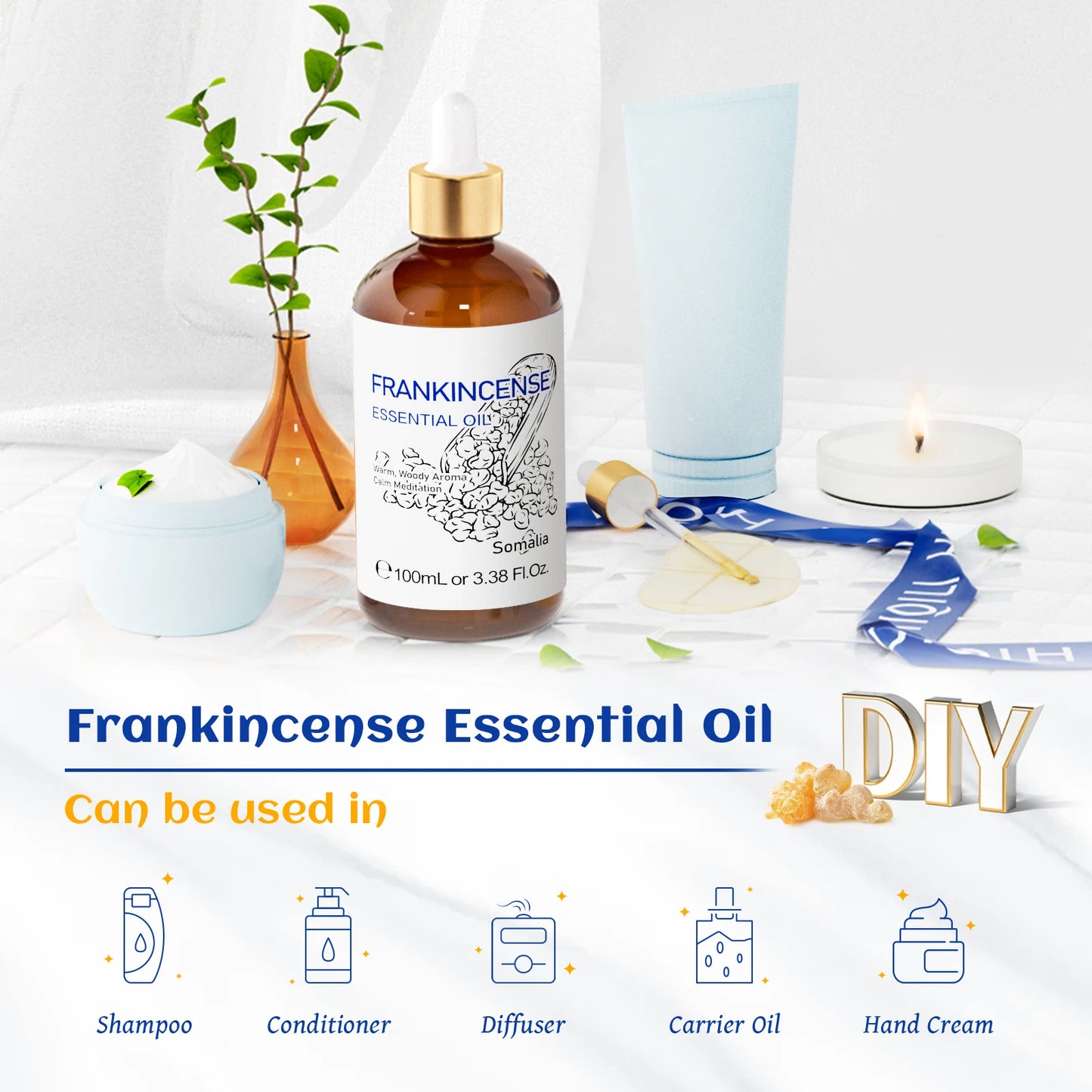 HIQILI Pure Essential Oils Set Neroli Vanilla Peppermint Rosemary