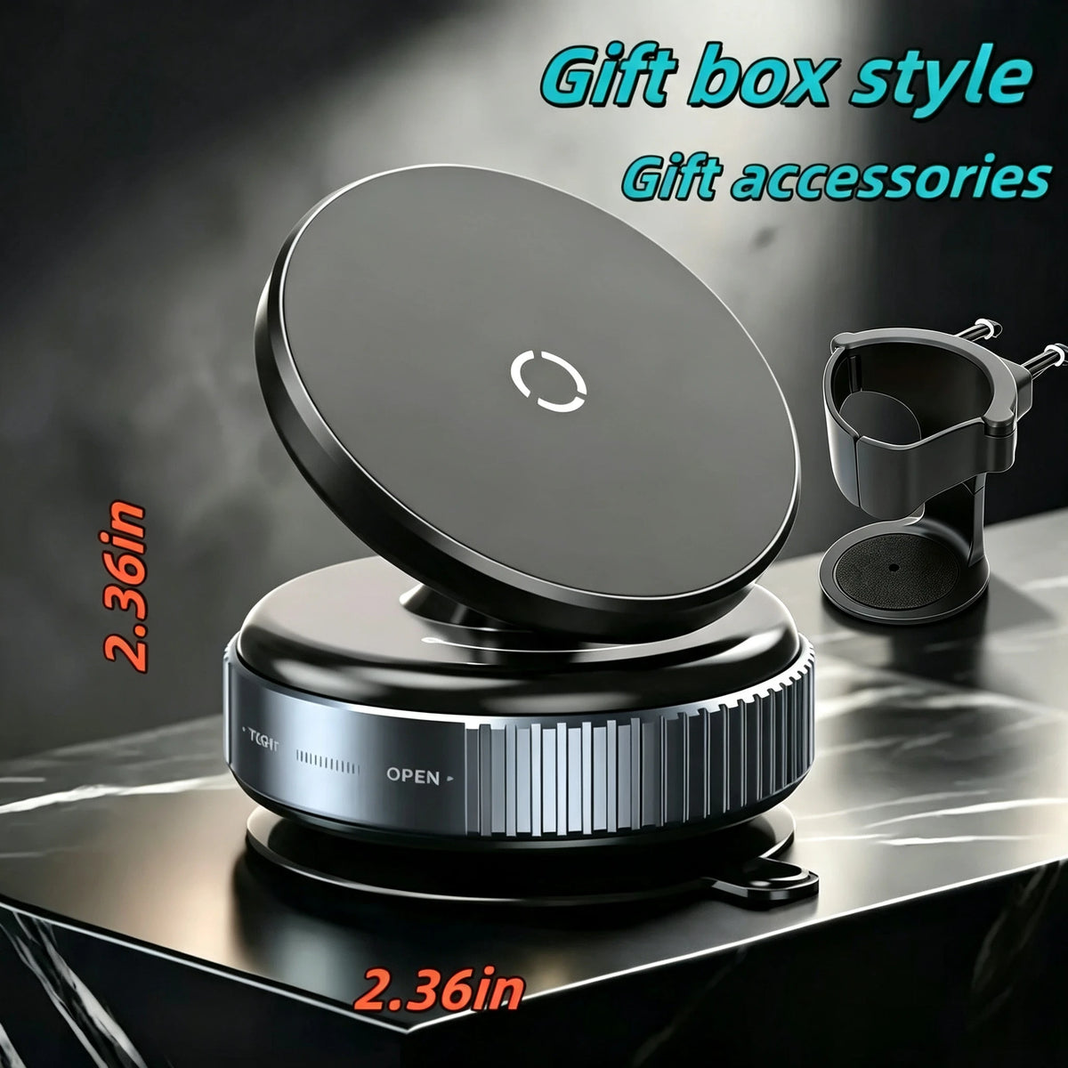Upgraded 360 ° Adjustable Magnetic Phone Stand, Multi functional Navigation Car Device Installation Stand, Suitable for Cars/Gyms/Mirrors/Smooth Surface Non stick Suction Cup Phone Stand Compatible with All Smartphones