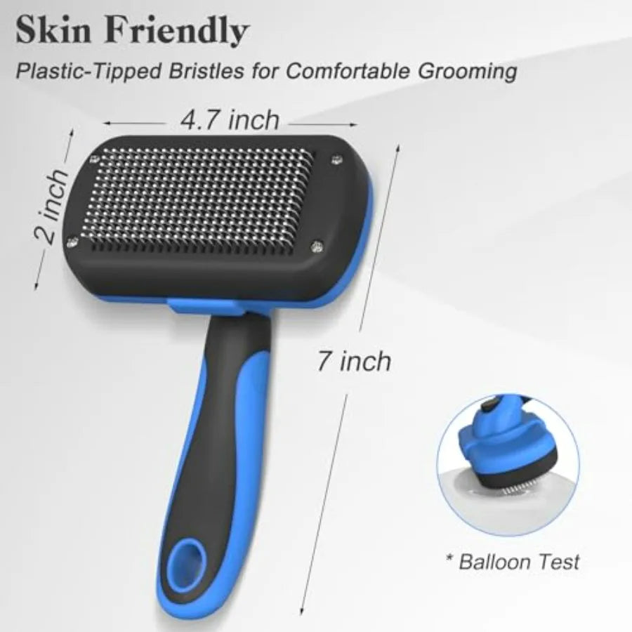 Self Cleaning Slicker Brush for Dogs and Cats Deshedding Tool