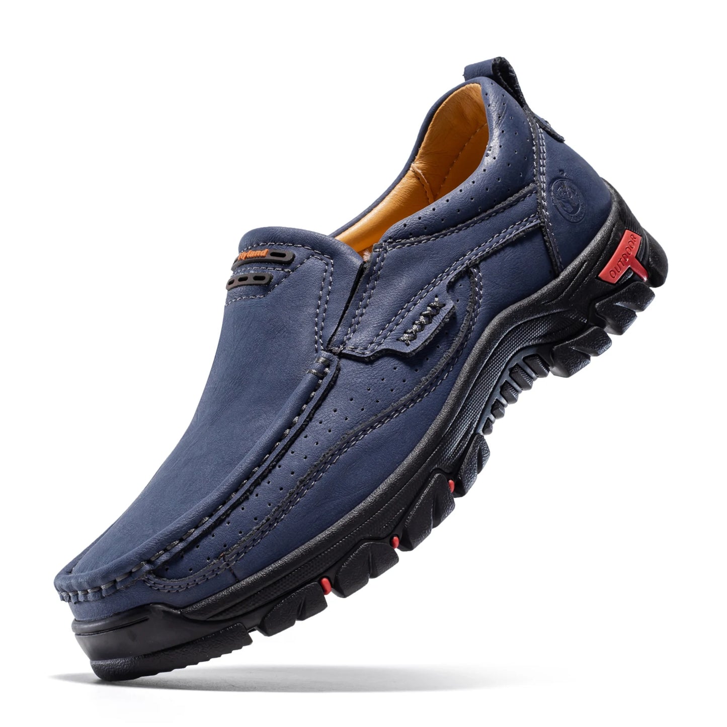 FLYLAND Original Men'S Loafers Handmade Shoes Business Casual Shoes Slip-On Ankle Boots Dress Boots