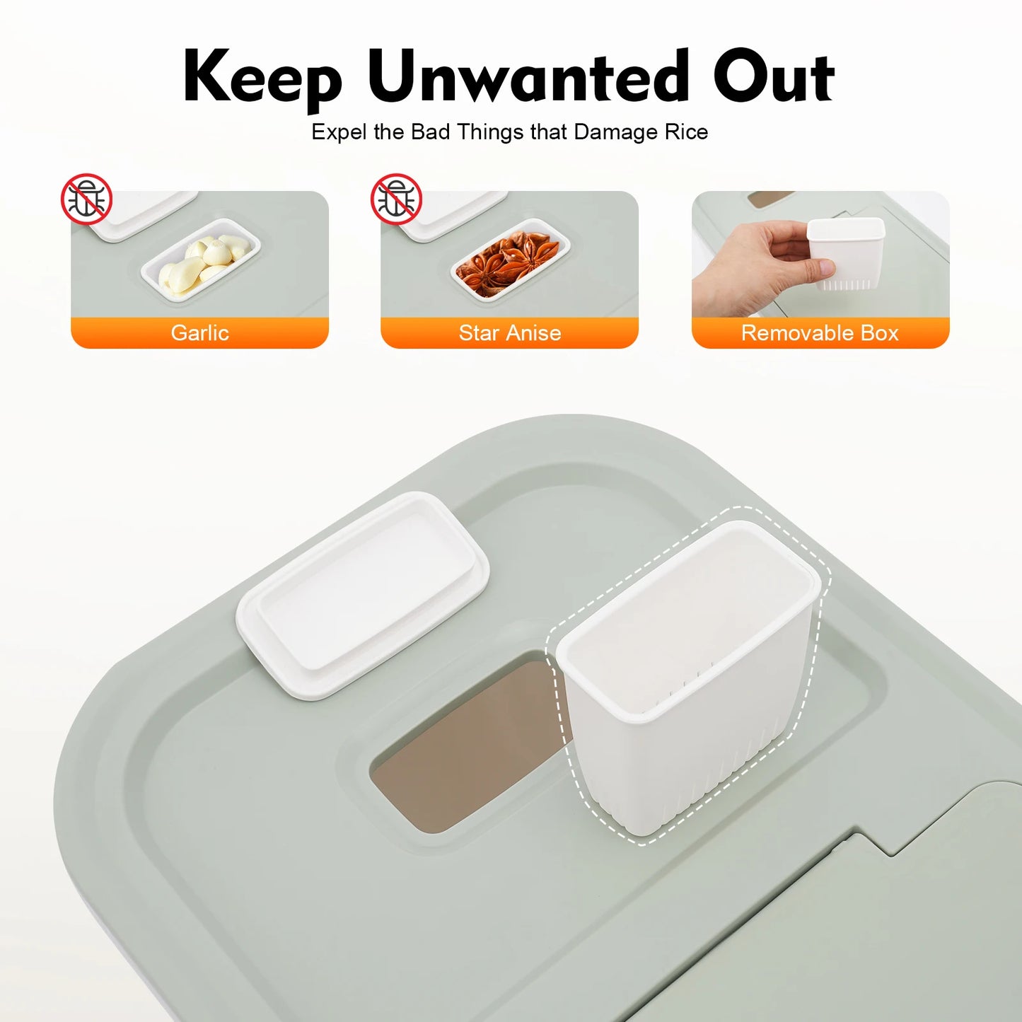 Airtight Food Storage Container For Flour And Rice