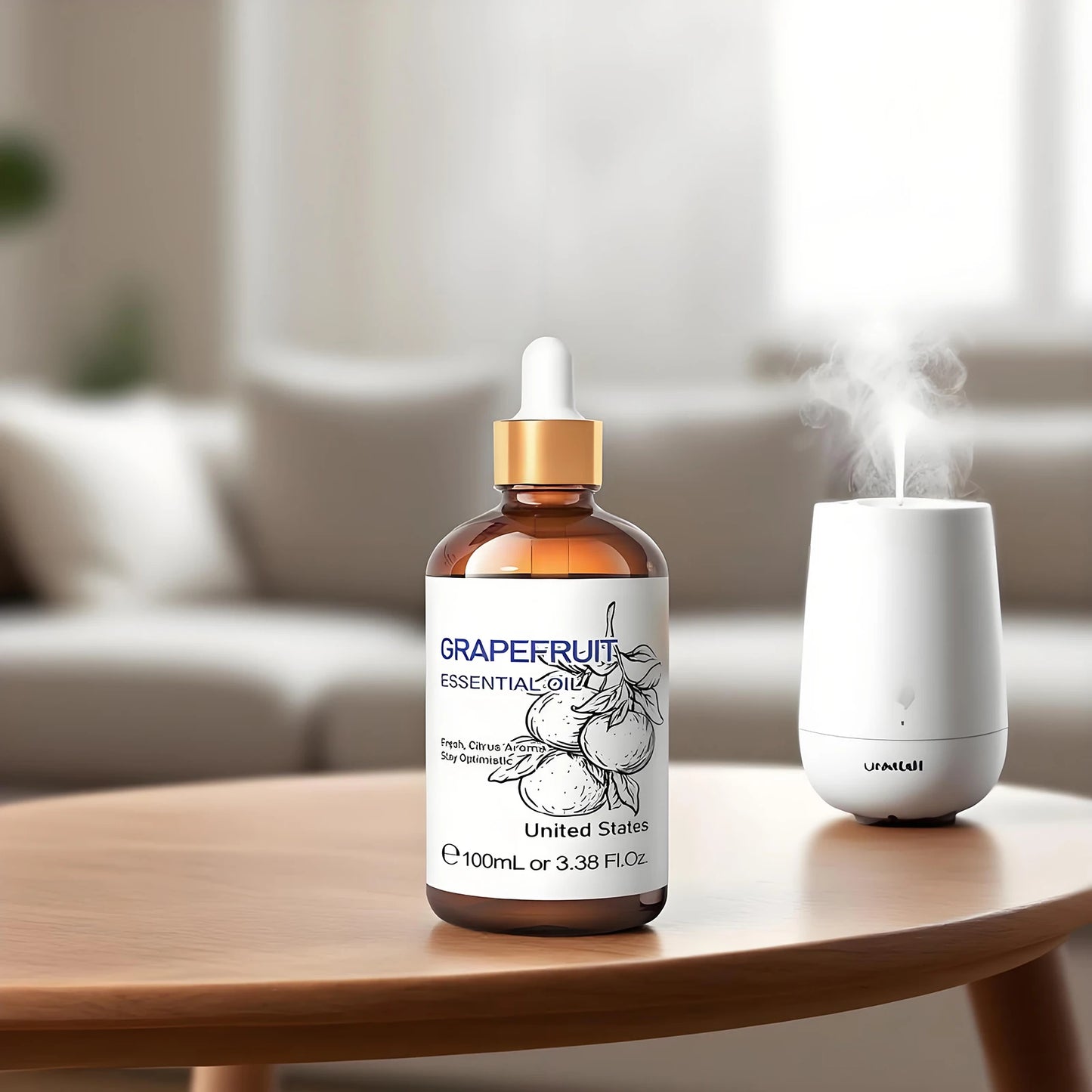 HIQILI 100ml Rose/Basil/Vanilla/Citronella/Eucalyptus Essential Oil, 100% Pure Aromatic Essence Oil, Diffuser, Humidifier, DIY