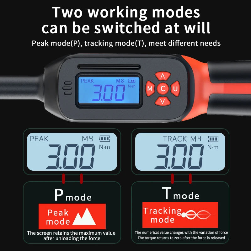 MoveCrab Digital Torque Wrench 1 To 340 Nm Preset Alerts