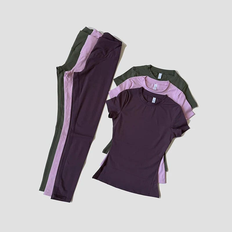 Wareball Yoga Set for Women Athletic Wear Crop Top and Leggings