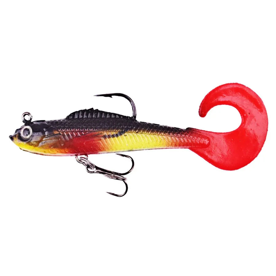 BODECIN 6Pcs Wobblers Soft Silicone Baits For Sea Bass Fishing