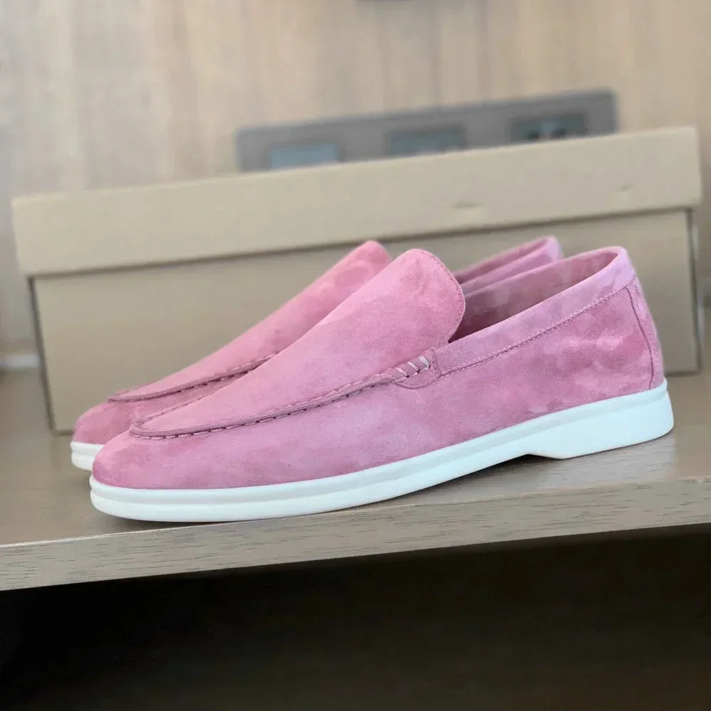 Suede Leather Women Loafers Casual Soft Sole Flats