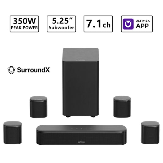 ULTIMEA 350W 7.1 Channel Virtual Surround Soundbar With Subwoofer