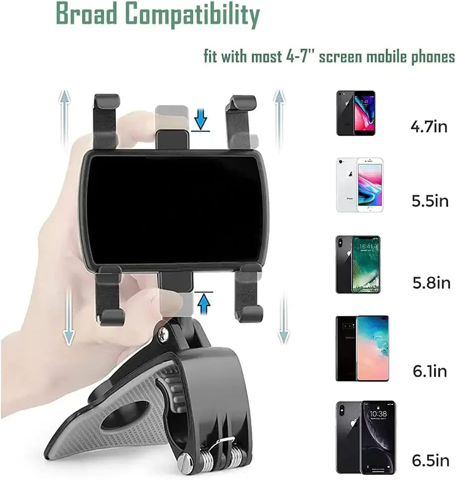 Dashboard Car Phone Holder Stable 360-Degree Rotation Phone Mount Universal for 4-7 inch Smartphone Navigation Stand