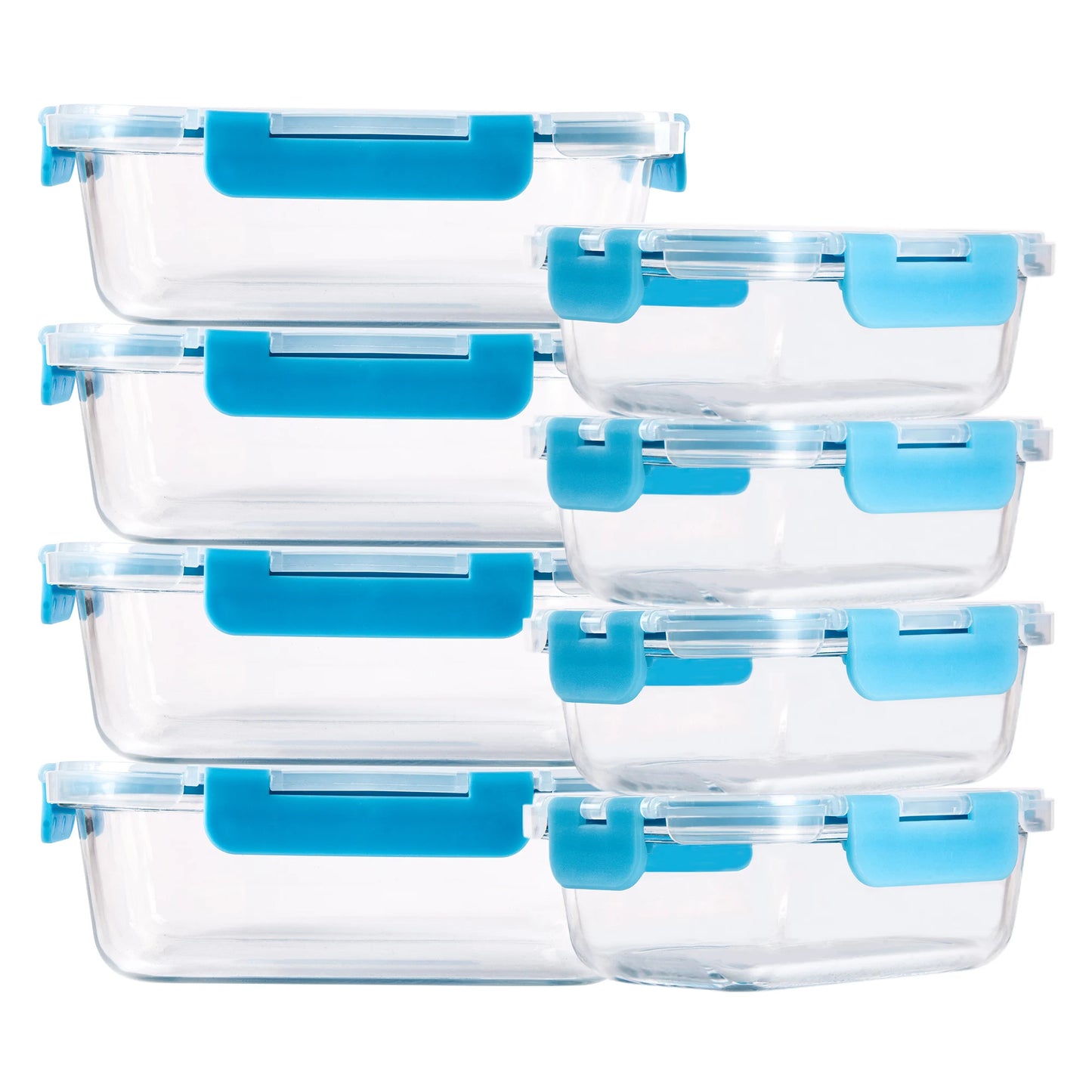 Borosilicate Glass Food Storage Containers Set BPA Free Leakproof