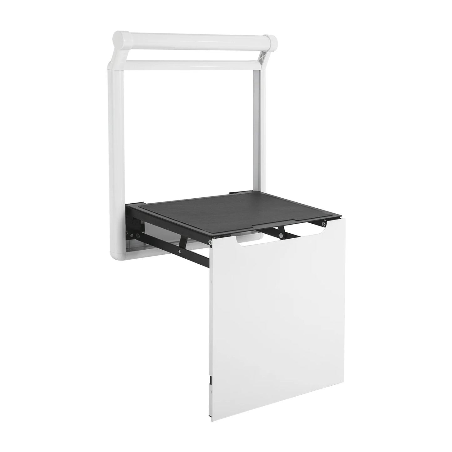 Wall Mounted Folding Shower Seat With Handrail Non Slip Cushions