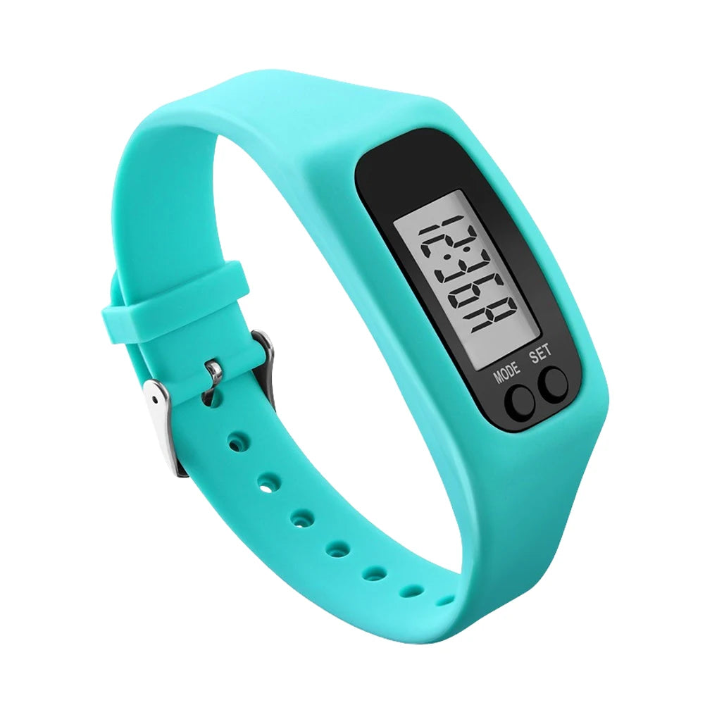 APWIKOGER LED Pedometer Bracelet Calorie Counter 12 24H Time Display