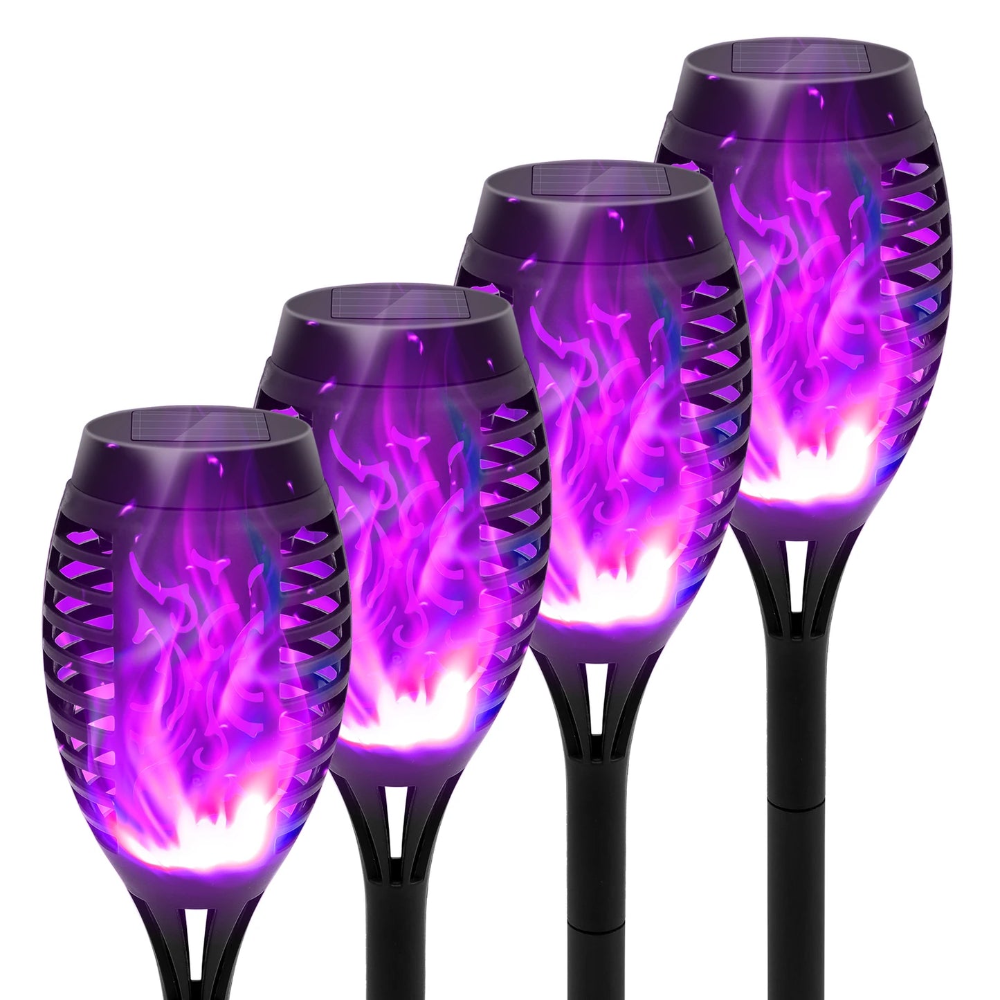 Solar Flame Torch Lights LED Flickering Outdoor Decoration
