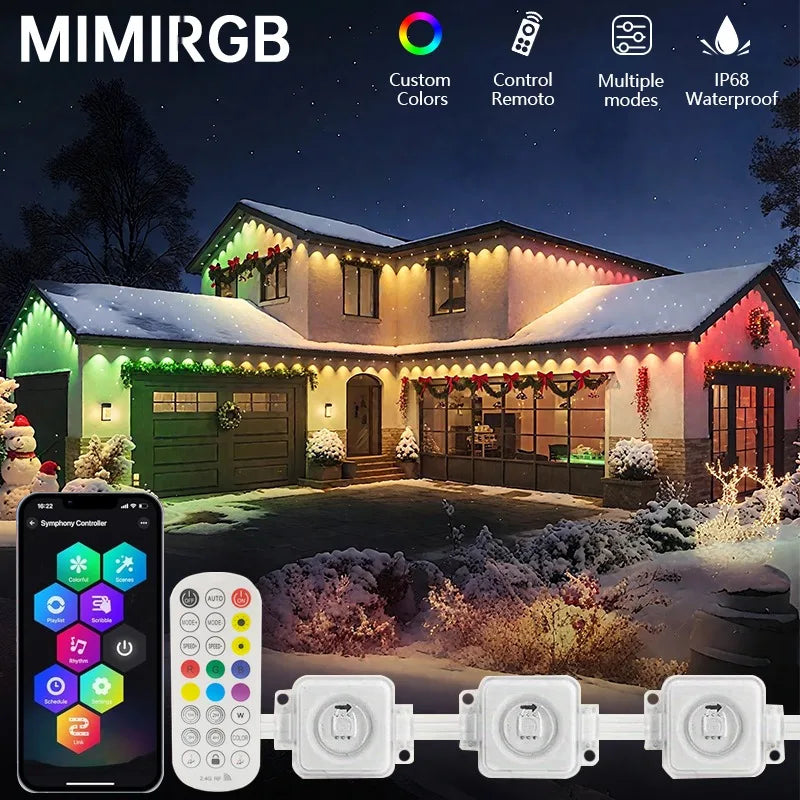 Outdoor RGBIC Light 180LED With 72 Scene Modes