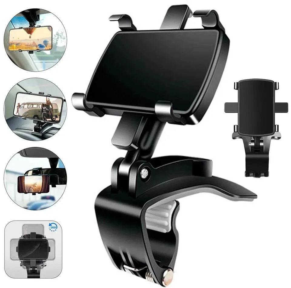 Car Dashboard Dash Mount Mobile Phone Holder GPS Stand Bracket Clip on Sun Visor