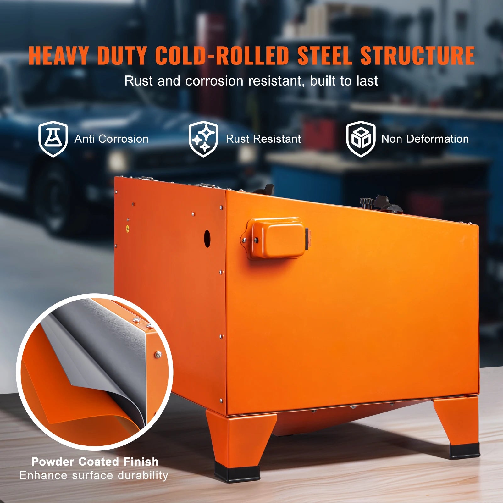SucceBuy 25/40/60 Gallon Sandblasting Cabinet Portable Benchtop Sand Blaster with Blasting Gun Nozzles for Stain Rust Removal - Louie's Joint 