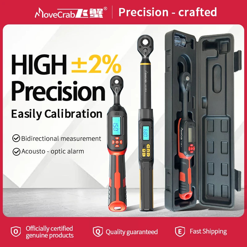 MoveCrab Digital Torque Wrench 1 To 340 Nm Preset Alerts