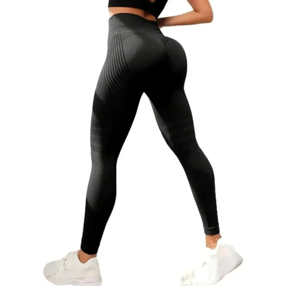 Anti Cellulite 3D Leggings High Waisted For Gym Workouts
