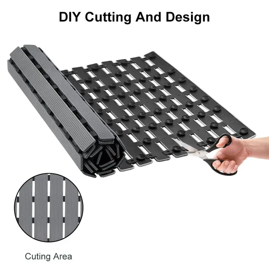 Non Slip Bathtub Shower Mat With Suction Cups And Drain Holes