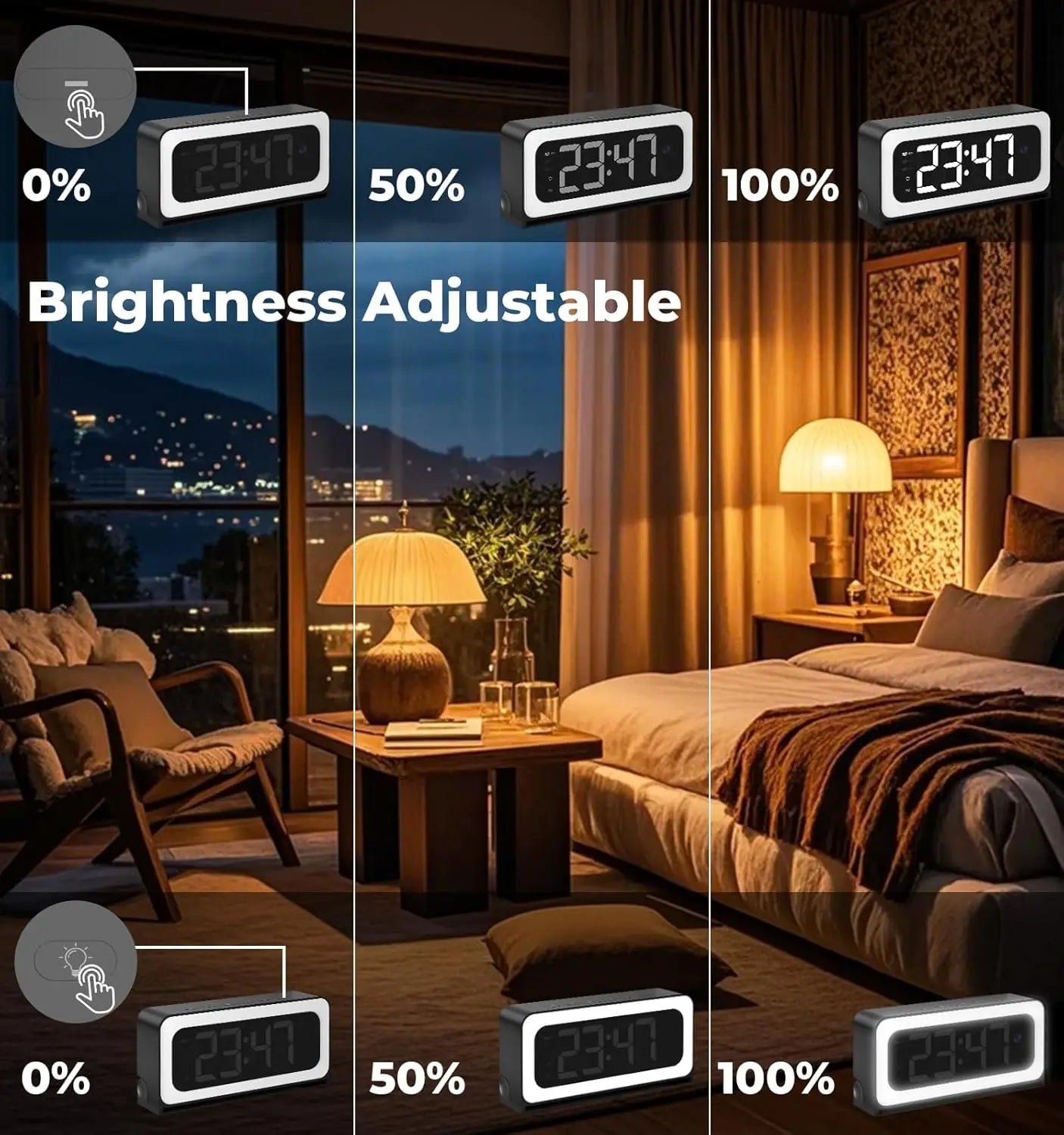 WESECUU Smart Clock Camera 2K Indoor Nanny Cam With WiFi