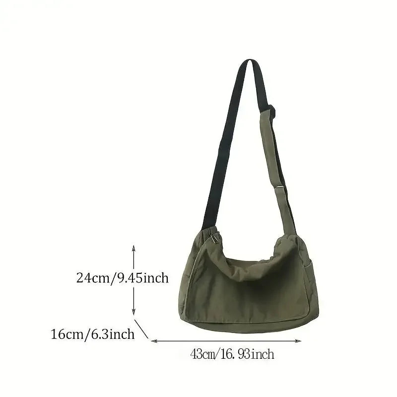 Canvas Messenger Bag for Women Vintage Crossbody Tote - Louie's Joint 