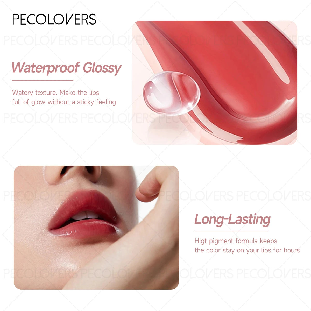 2PCS/Set Lip Liner and High Gloss Lip Glaze Set, Waterproof and Moisturizing Formula, Combined Use, Easy To Achieve Natural and Perfect Lip Makeup, Makeup Lovers, Trendy Girls