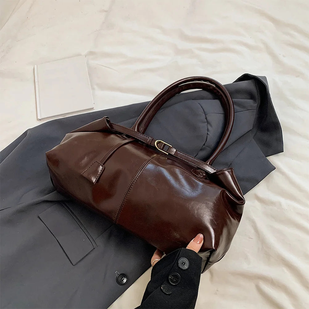 APWIKOGER PU Leather Hobo Handbag Slouchy Top Handle Satchel Bag