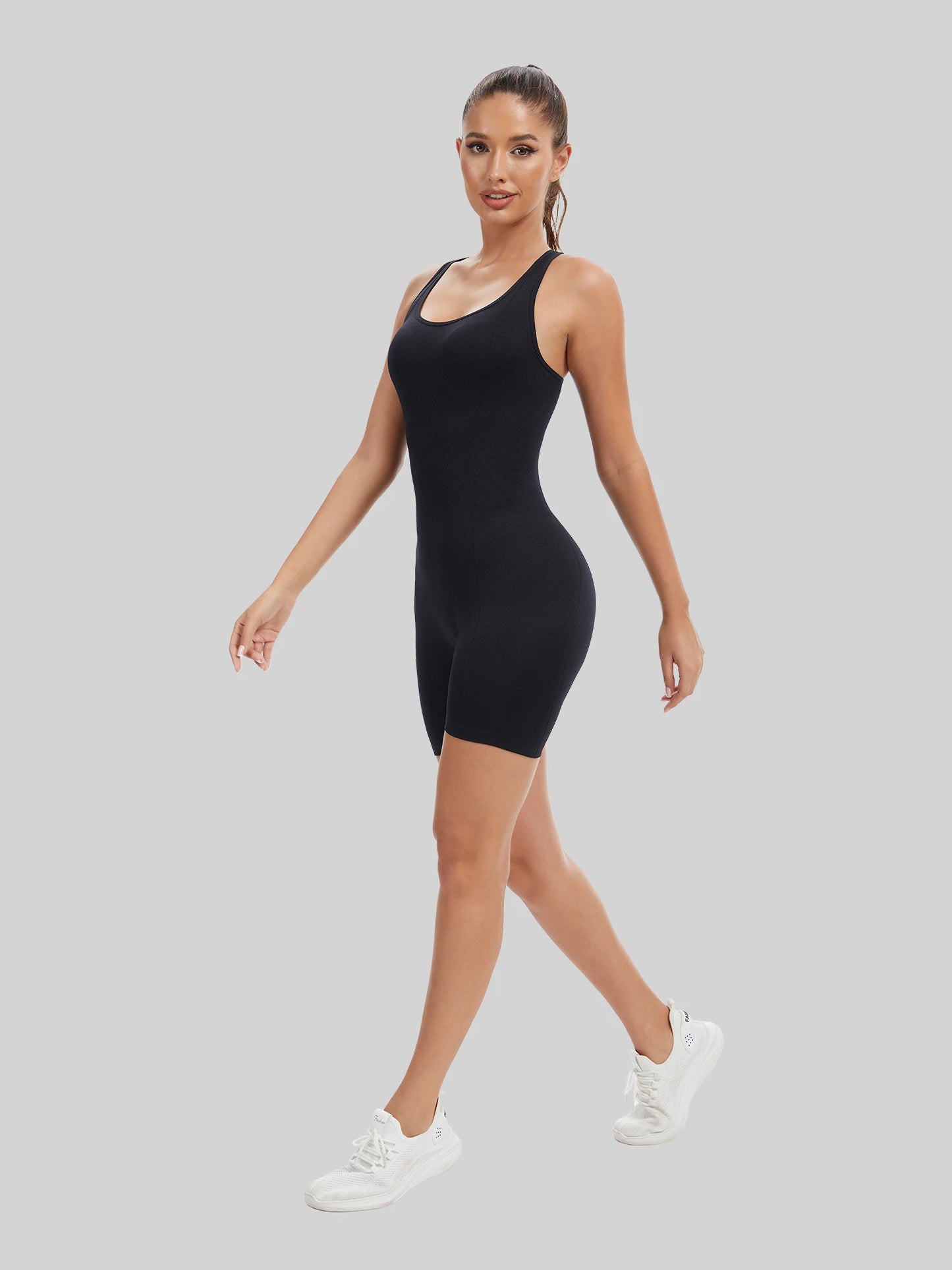 Knit Booty Lifting Bodysuit For Yoga And Quick Dry Running